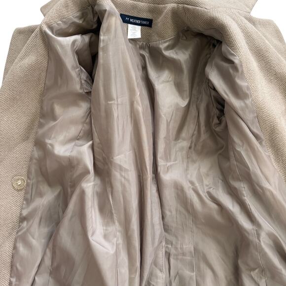 VTG Weather Tamer Wool Cashmere Wrap Coat 8 Midi Quite Lux Overcoat Classic Chic - Picture 6 of 6